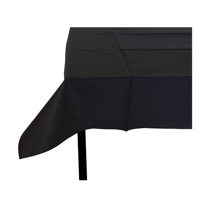 Pre-Cut Paper Tablecloth Black 40g 1,2x1,2m (300 Units)  