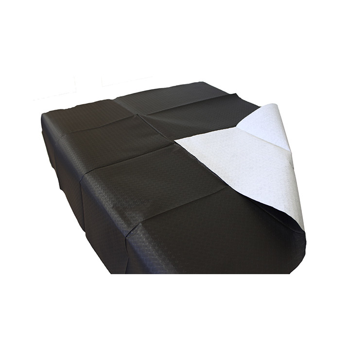 Pre-Cut Paper Tablecloth Black 40g 1,2x1,2m (300 Units)  