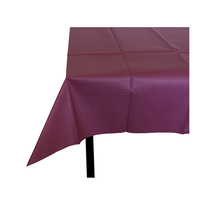 Pre-Cut Paper Tablecloth Burgundy 40g 1,2x1,2m (300 Units)  