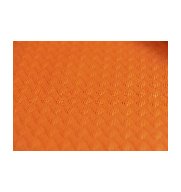Pre-Cut Paper Tablecloth Orange 40g 1,2x1,2m (300 Units)  