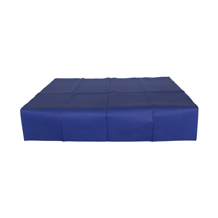 Pre-Cut Paper Tablecloth Blue 40g 1,2x1,2m (300 Units)  