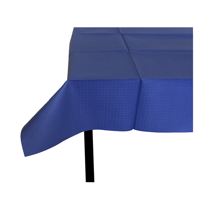 Pre-Cut Paper Tablecloth Blue 40g 1,2x1,2m (300 Units)  