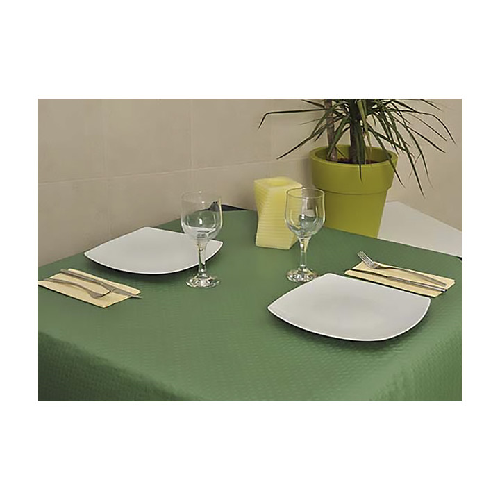 Pre-Cut Paper Tablecloth Green 40g 1,2x1,2m (300 Units)  