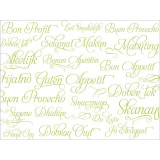 Paper Placemats 30x40cm "Buen Provecho" Pistachio 40g (1000 Units)