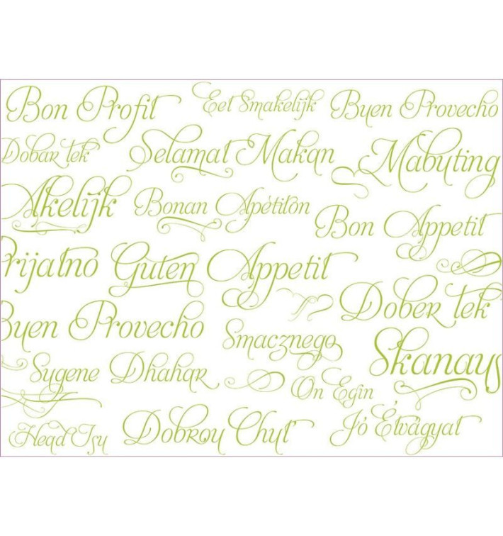 Paper Placemats 30x40cm "Buen Provecho" Pistachio 40g (1000 Units)