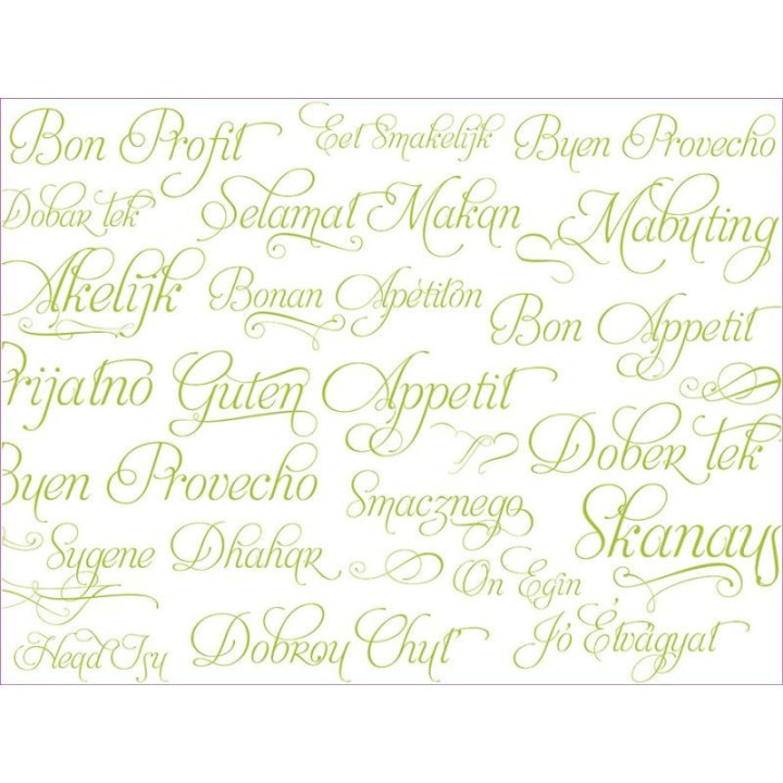 Paper Placemats 30x40cm "Buen Provecho" Pistachio 40g (1000 Units)
