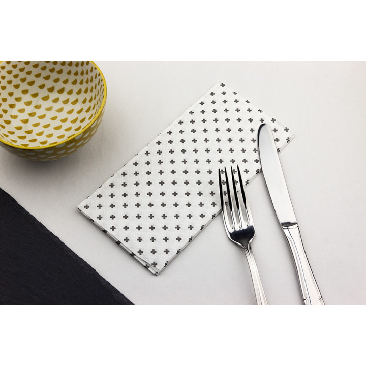 Paper Napkin Double Point "Crosses"  1/8 40x40cm (1200 Units) 