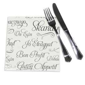 Paper Napkin Double Point "Buen Provecho" 40x40cm (50 Units) 