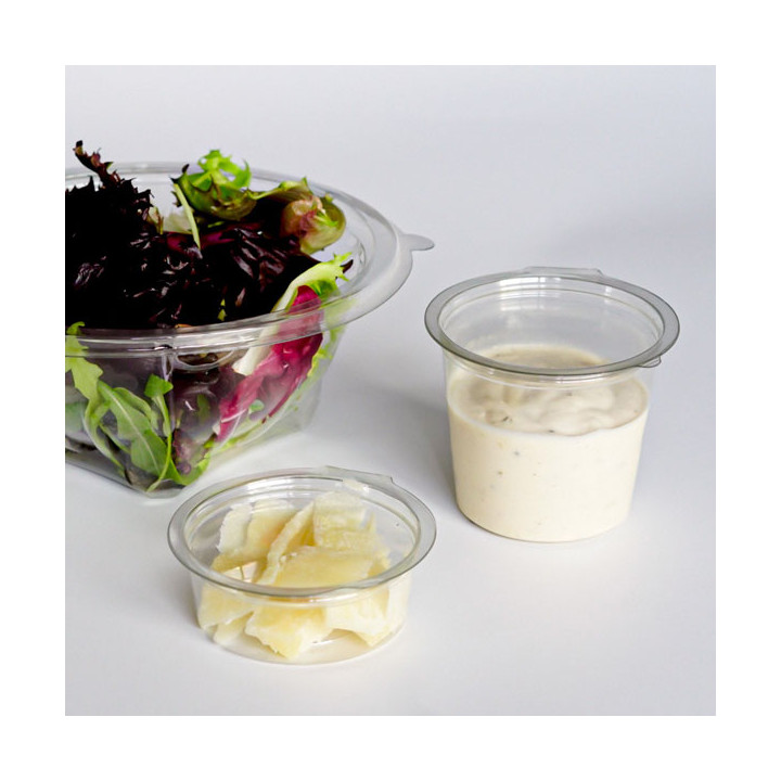 Plastic Container APET Round shape Transparente 100ml Ø7cm (45 Units)