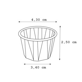 Pleated Kraft Paper Souffle Cup 30ml (3000 Units)