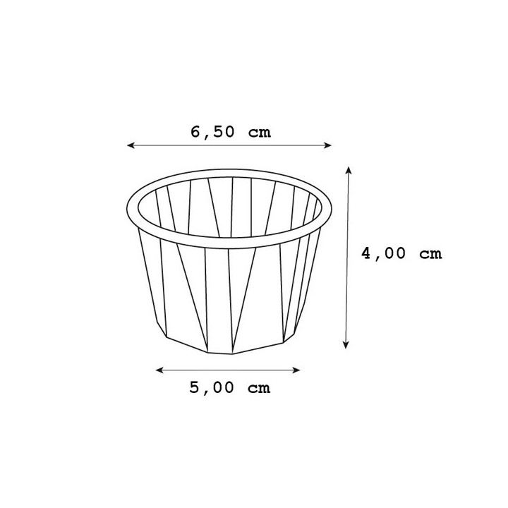 Pleated Paper Souffle Cup 120ml (250 Units)  
