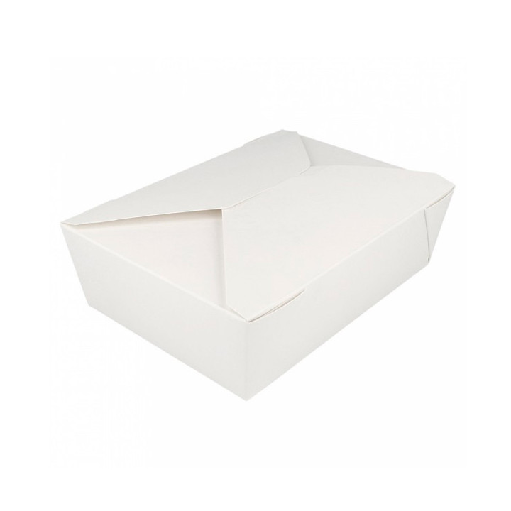 Paper Take-out Container "American" White 19,7x14x6,4cm 1980ml (50 Units) 