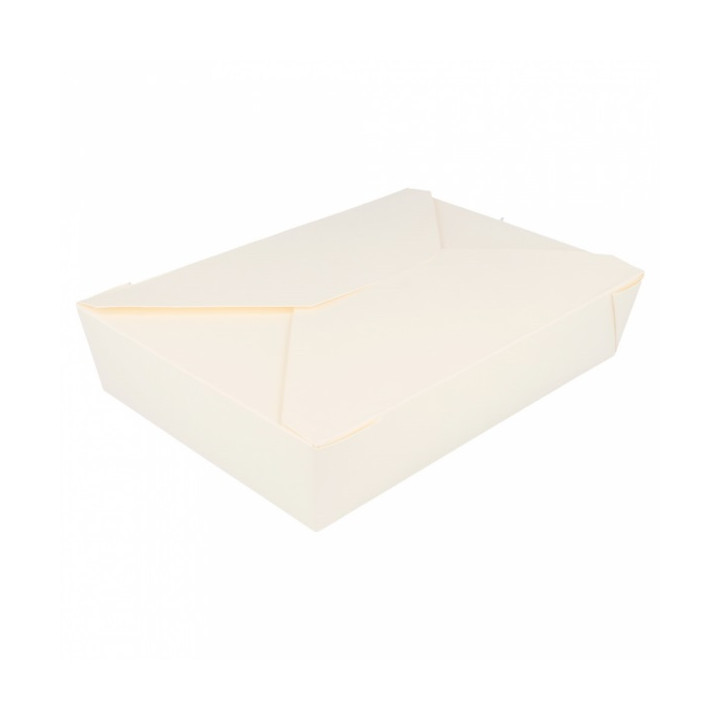 Paper Take-out Container "American" White 19,7x14x4,6cm 1470ml (50 Units) 