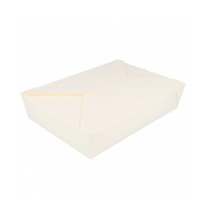 Paper Take-out Container "American" White 19,7x14x4,6cm 1470ml (200 Units) 