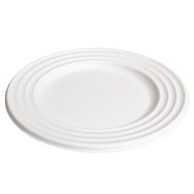 Sugarcane Plate Premium Wave White Ø18cm (600 Units) 