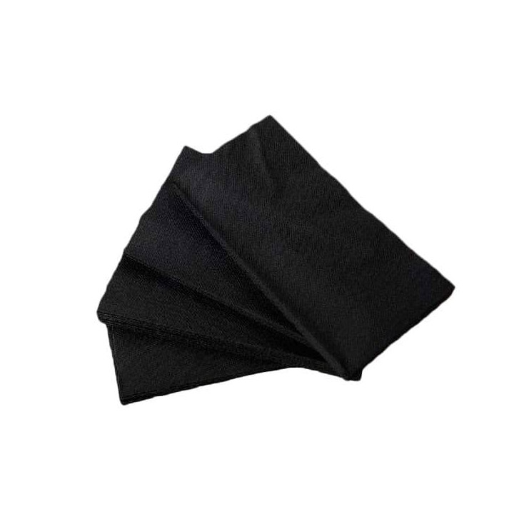 Paper Napkin Double Point Black 1/8 40x40cm (1.200 Units)