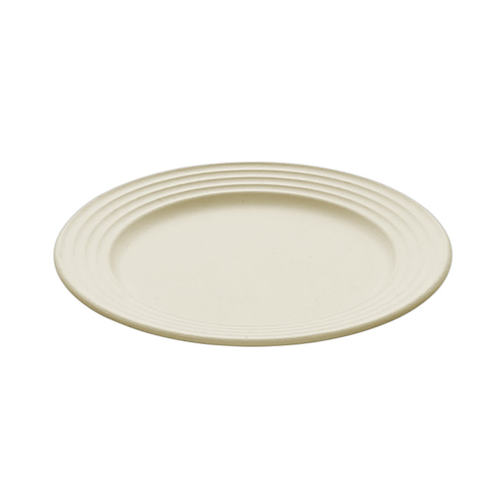 Sugarcane Plate Premium Wave Natural Ø18cm (600 Units) 