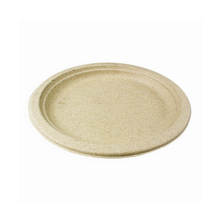 Wheat Straw Plate Natural Ø23 cm (50 Units) 