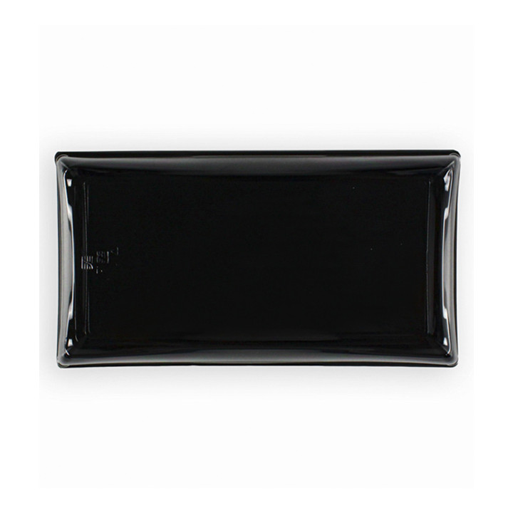 Plastic Tray with Lid Black 12x22cm (120 Uds)