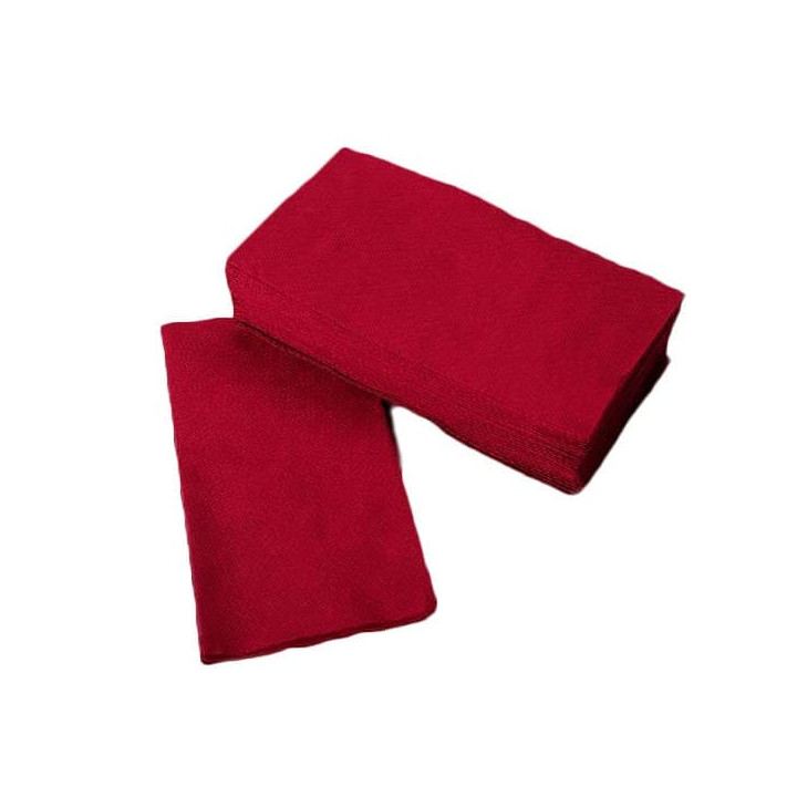 Paper Napkin Double Point Burgundy 1/8 40x40cm (50 Units) 