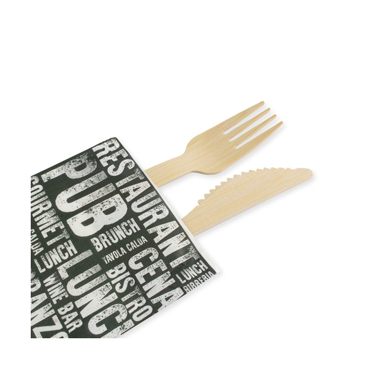 Paper Cutlery Envelopes with Napkin "Gourmet" (1000 Units)
