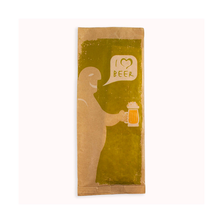 Paper Cutlery Envelopes with Napkin "I Love Beer" (125 Units)