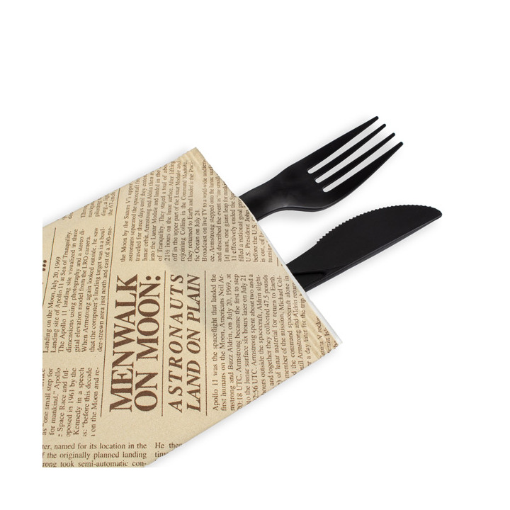 Paper Cutlery Envelopes with Napkin "New York Times" (1000 Units)