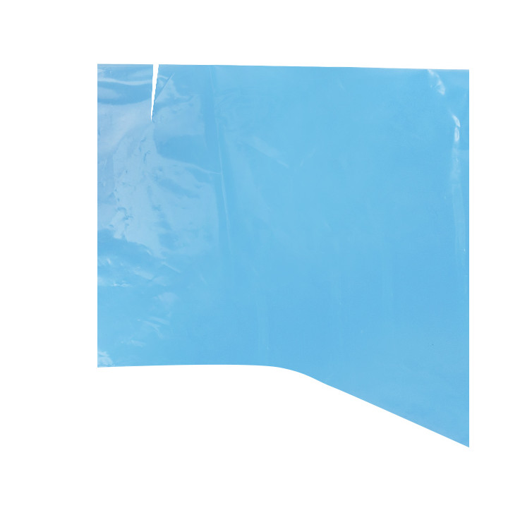 Disposable Lab Coat PE Back Closure Tie Belt Blue (10 Units) 