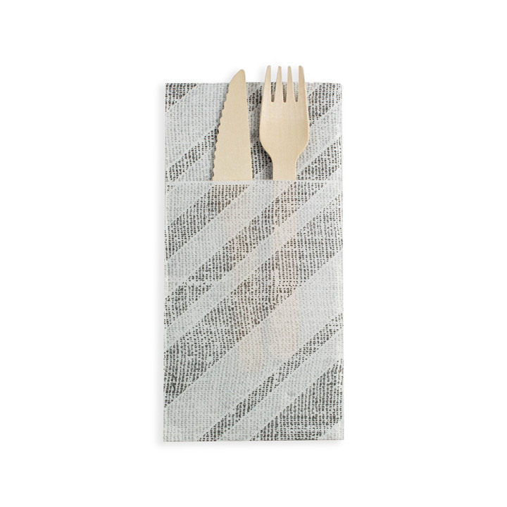Pocket Fold Paper Napkins Barlovento Black 40x40cm (960 Units) 
