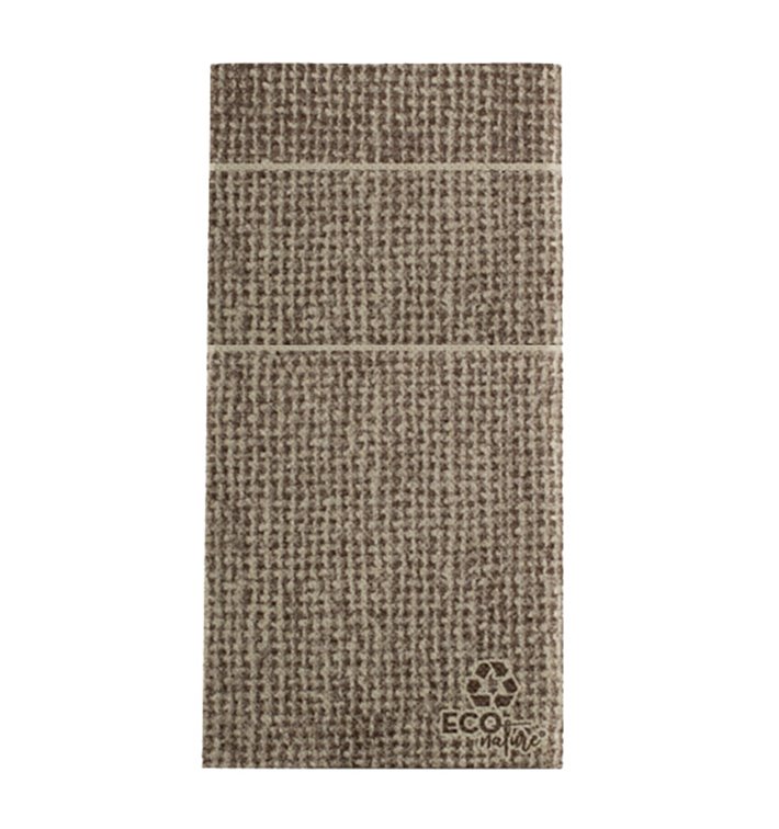 Pocket Fold Paper Napkins Burlap 40x40cm (30 Units) 