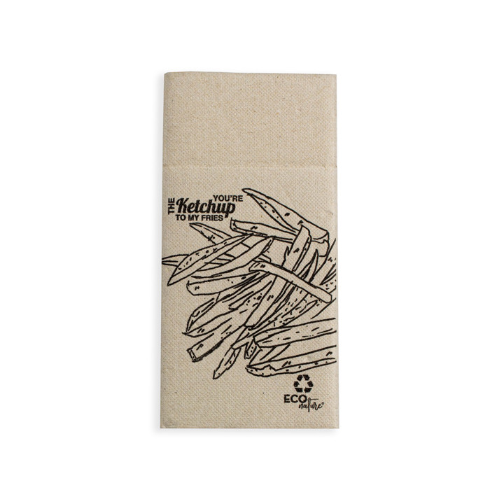 Pocket Fold Paper Napkins Burguer 40x40cm (30 Units) 