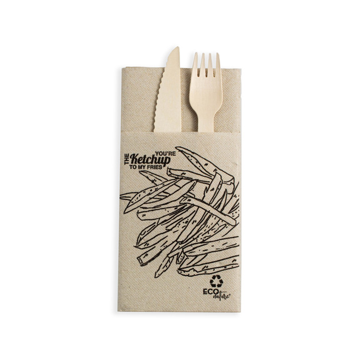 Pocket Fold Paper Napkins Burguer 40x40cm (30 Units) 