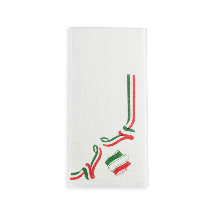 Pocket Fold Paper Napkins Italia 40x40cm (30 Units) 
