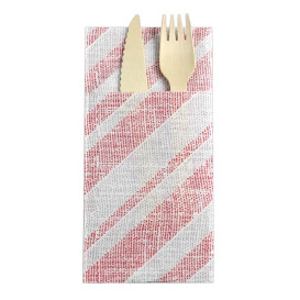 Pocket Fold Paper Napkins Barlovento Red 40x40cm (960 Units) 