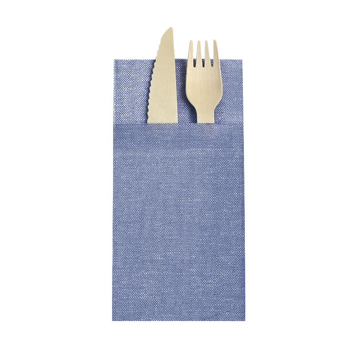 Pocket Fold Paper Napkins Cow Boys Blue 40x40cm (30 Units) 