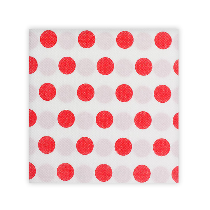 Paper Napkin Double Point "Polkadots Red" 40x40cm (50 Units) 