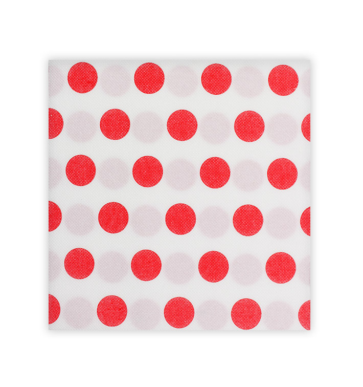 Paper Napkin Double Point "Polkadots Red" 40x40cm (600 Units) 