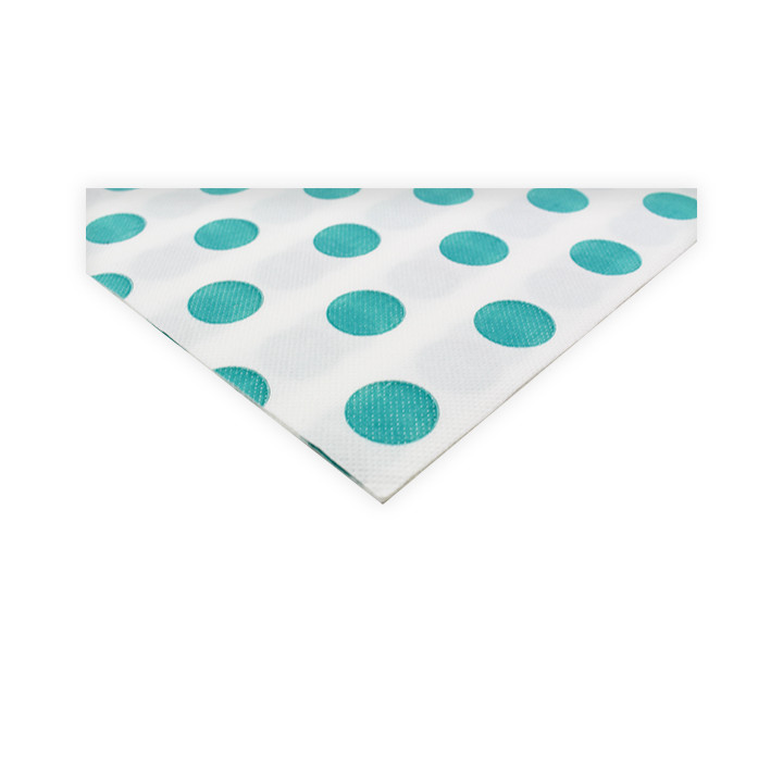 Paper Napkin Double Point "Polkadots Turquoise" 40x40cm (50 Units) 