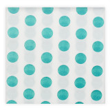 Paper Napkin Double Point "Polkadots Turquoise" 40x40cm (50 Units) 