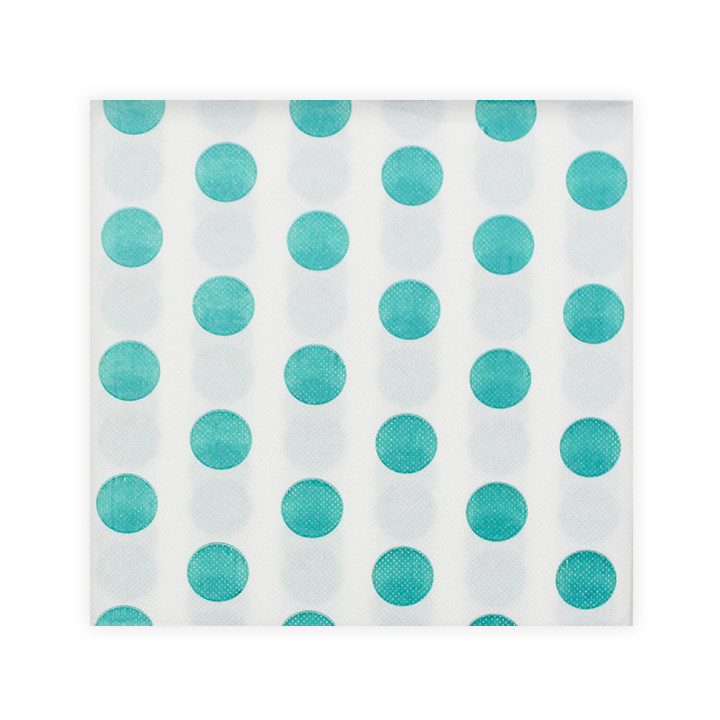 Paper Napkin Double Point "Polkadots Turquoise" 40x40cm (600 Units) 