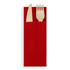 Pocket Fold Paper Napkins Red 30x40cm (1200 Units)