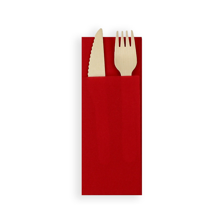 Pocket Fold Paper Napkins Red 30x40cm (1200 Units)