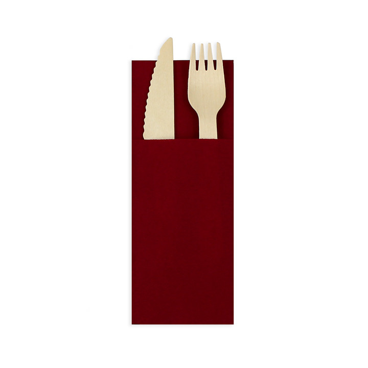 Pocket Fold Paper Napkins Burgundy 30x40cm (1200 Units)