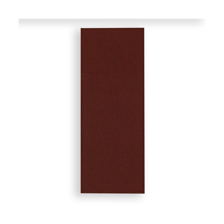Pocket Fold Paper Napkins Brown 30x40cm (30 Units) 