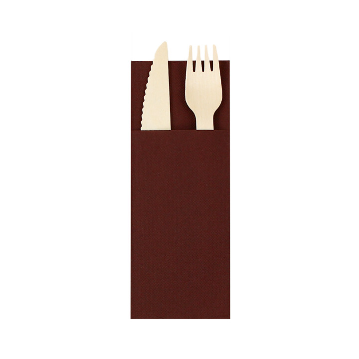 Pocket Fold Paper Napkins Brown 30x40cm (1200 Units)