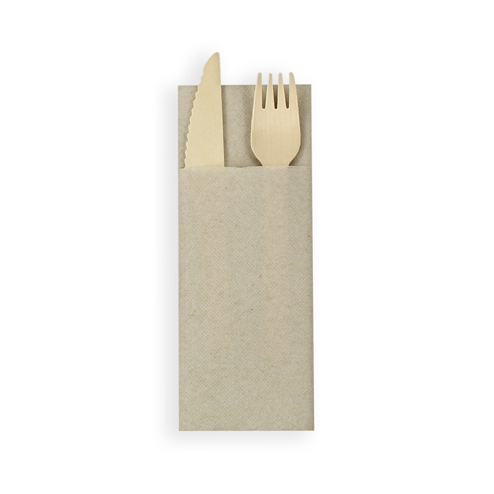 Pocket Fold Paper Napkins Cow Boys Cream 30x40cm (30 Units) 