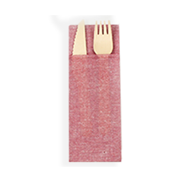 Pocket Fold Paper Napkins Cow Boys Burgundy 30x40cm (1200 Units) 