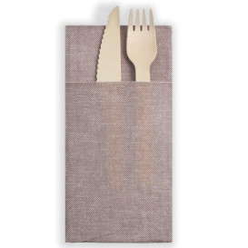 Pocket Fold Paper Napkins Cow Boys Brown 40x40cm (960 Units) 