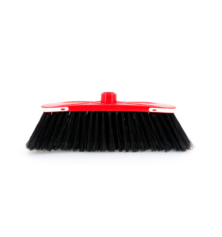 Blue PE Broom Brush with Soft Bristles 29cm (24 Units)