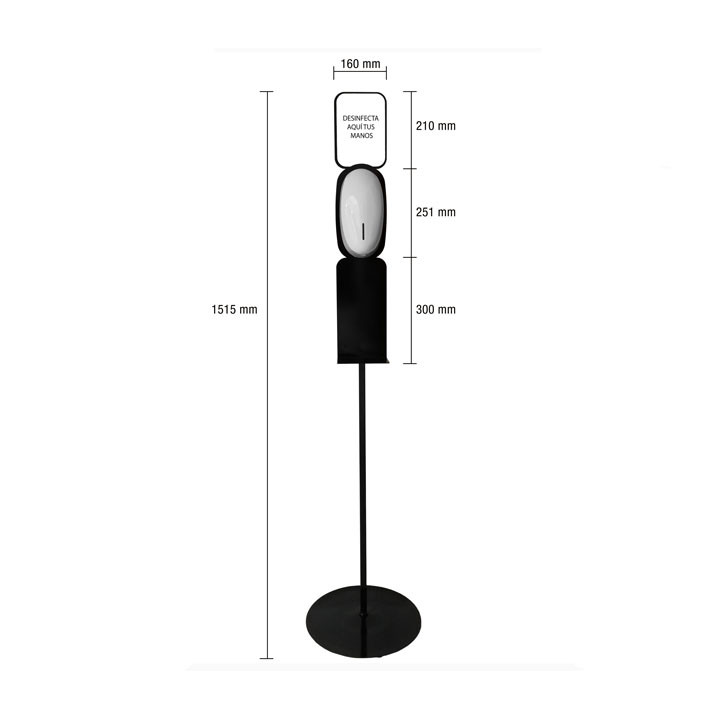 Support for Automatic Dispenser of Soap and Disinfectant Gel (1 Unit) 